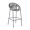 Armen Living Acapulco 30" Indoor Outdoor Steel Bar Stool with Gray Rope LCACBAGR30 - alternate 1